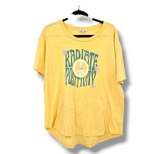 Wildfox Radiate‎ Positivity Graphic Tee Short Sleeve Casual Top XL